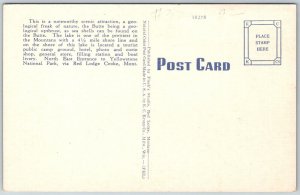 Beartooth Lake And Butte Montana 1940s Postcard