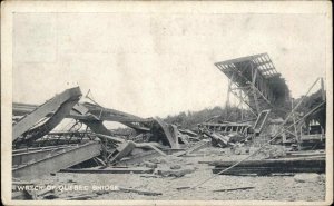 Quebec City Bridge Collapse Disaster 1907 Vintage Postcard