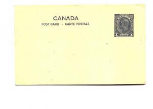 Canadian Postal Stationery, Postcard George VI One Cent