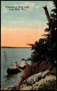 Canoeing on Rock Lake,Lake Mills,WI BIN