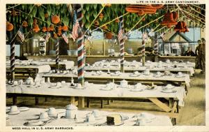 U.S. Military, WWI. U.S. Army, Mess Hall Interior