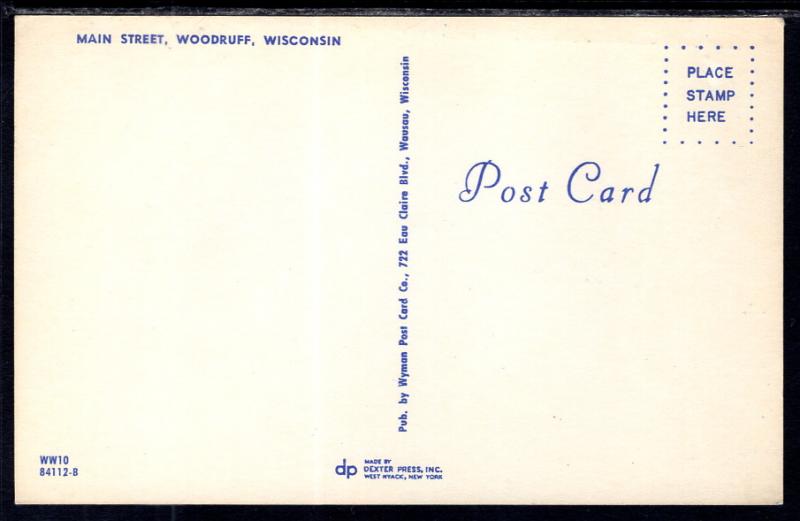 Greetings From Woodruff,WI Street Scene