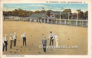 Bowling on the Green Lawn Bowling Postal Used Unknown 