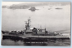 Newport Rhode Island Postcard US Atlantic Fleet USS John Willis De c1940 Artvue