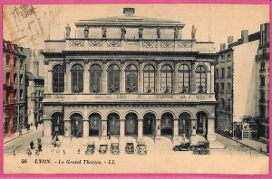 af9426 - FRANCE - VINTAGE POSTCARD Postcards - 1925 - LYON Grand THEATRE-