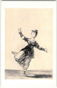 FRANCISCO GOYA Be Careful with that Step Drawing Chicago Art Institute Postcard