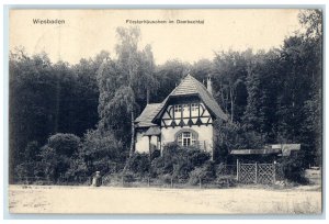 1906 Forester's Cottage in Dambachtal Wiesbaden Germany Antique Postcard