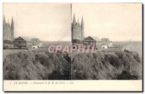Le Havre - Panorama and Our Lady of the Waves - Old Postcard