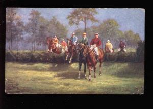 3032066 HORSE Racing. Gallop. Vintage TUCK color PC