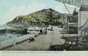 C.1910 Crescent, Harbor Avalon, Santa Catalina Island Cal. Vintage Postcard P101