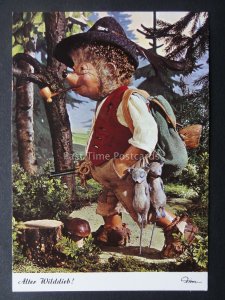 Mecki Hedgehog HUNTER THEME c1970/80's Postcard by Diehl Film 484