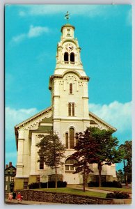 Pawtucket Rhode Island~Front of Pawtucket Congregational Church~Vintage Postcard