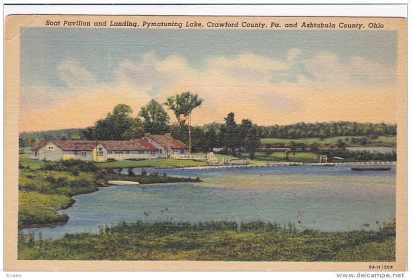 Boat Pavilion and Landing, Pymatuning Lake, CRAWFORD COUNTY, Pennsylvania, an...