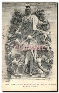 Old Postcard Paris Les Hauts Reliefs of the Arc de Triomphe Peace