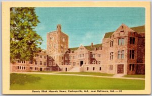 Cockeysville Maryland MD, Bonnie Blink Masonic Home, House, Vintage Postcard