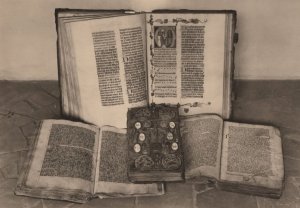 Medieval Book In Pamatnik Narodniho Pisemnictvi Czech Republic Postcard