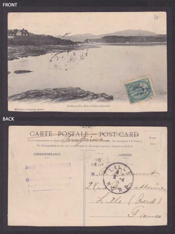 Postcard, CANADA, Pointe-au-Pic, Bay and Shore
