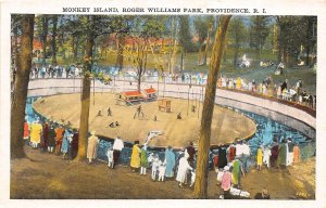 G62/ Providence Rhode Island Postcard c10 Monkey island Roger Williams Park