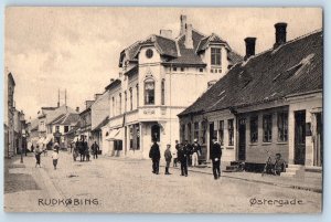 Southern Denmark Denmark Postcard Rudkobing Ostergade 1907 Posted Antique