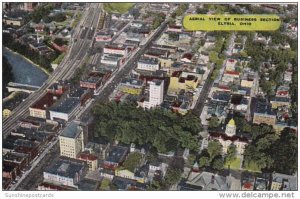 Ohio Elyria Aerial View Of Business Section