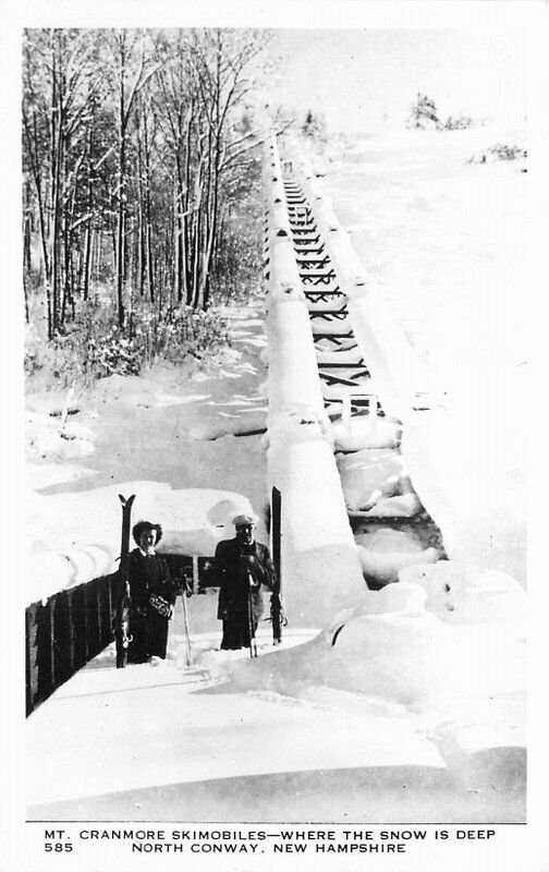 Mt Cranmore Ski Mobiles North Conway New Hampshire 1950s Winter Sports 9403