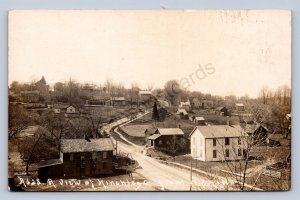 J87/ Hinckley Ohio RPPC Postcard c1910 Leiter Birdview Homes 914