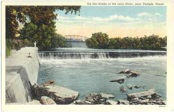 On the Banks of the Leon River, near Temple, Texas, TX, Linen