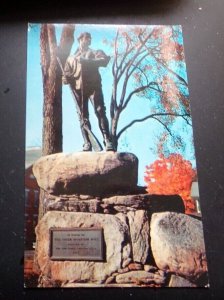 VINTAGE UNUSED  POSTCARD - STATUE OF GREEN MOUNTAIN BOY, RUTLAND, VERMONT