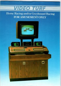 Video Turf Laser Disc Amusement Video Arcade Game Flyer Horse Racing Promo