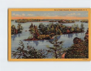 Postcard Out of Sight Channel, Thousand Islands, New York