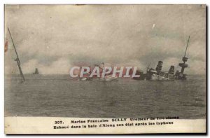 Old Postcard Boat War Marien Sully first class cruiser aground in the Bay of ...