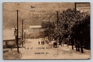 1907  Railroad Street Odd Fellows Grand Opening   Wampum Pennsylvania Postcard