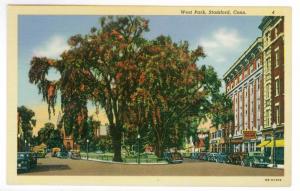 West Park, Stamford, Connecticut unused Art Colortone PPC