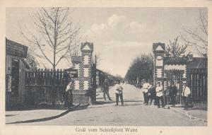 Grub Vom Schiebplatz Wahn German Soldiers at Gate Camp Military Old Postcard