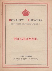 Benjamin Disraeli 10 Downing Street Drama Antique London Theatre Programme