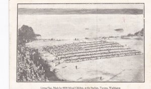 Washington Tacoma Living Flag Made By 4000 School Children At The Stadium 1910