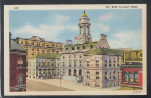 America Postcard - City Hall, Portland, Maine   T9934