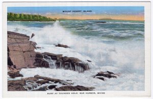 Bar Harbor, Maine, Surf At Thunder Hole