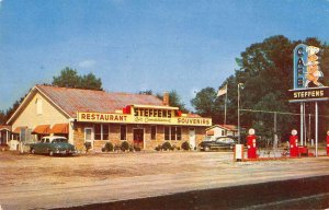 Kingsland Georgia Steggens Cafe Gas Station Vintage Postcard AA35244
