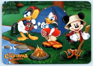 DISNEY'S CALIFORNIA ADVENTURE ~ Camping Tent MICKEY MOUSE 5x7 Postcard 2001