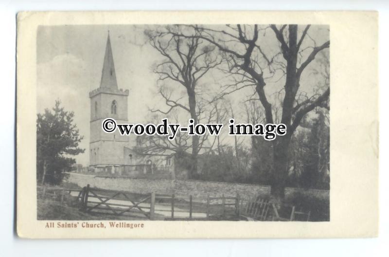 cu2483 - View of All Saints' Church, Wellingore, from across Fields - Postcard