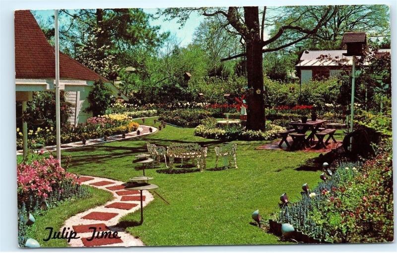 *Tulip Time Drewett Gardens 608 Eastland Ave Ruston Louisiana LA Postcard B88