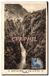 Postcard Old Saint Sauveur Gorge View Du Pont Napoleon