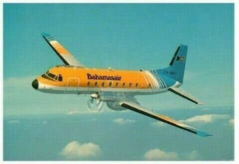 Bahamasair HS 748 Airplane Postcard