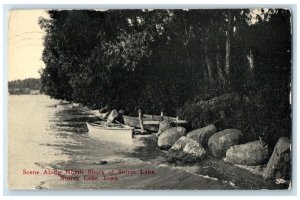 1916 Scene Along North Shore Of Storm Lake Storm Lake Iowa IA Posted Postcard