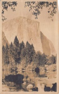 RPPC EL CAPITAN YOSEMITE CAMP CURRY CALIFORNIA REAL PHOTO POSTCARD 1927