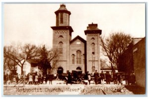 c1950 Methodist Church Chapel Exterior Building Waverly Iowa IA Postcard