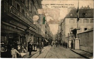 CPA Brest- Rue de Siam et Prefecture Maritime FRANCE (1025656)