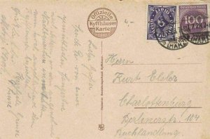 GERMANY WEIMAR REPUBLIC 1920 - 23 POST HORN  STAMP POST CARD  REF 6529 