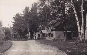 Maine Bryant Pond Birch Villa Inn Real Photo RPPC